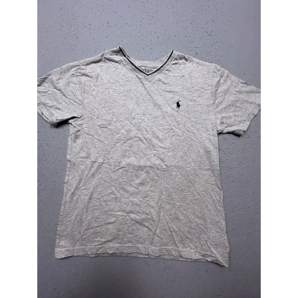Polo Ralph Lauren T-Shirt Cotton Heather Gray Medium 10-12 Boys